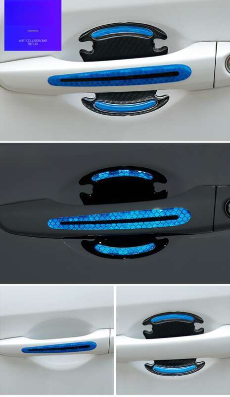 Car Anti-collision Strip, Door Bowl Handle Protection Paint Scratch, Carbon Fiber Grain Reflective Car Sticker, Adhesive_autovado.com