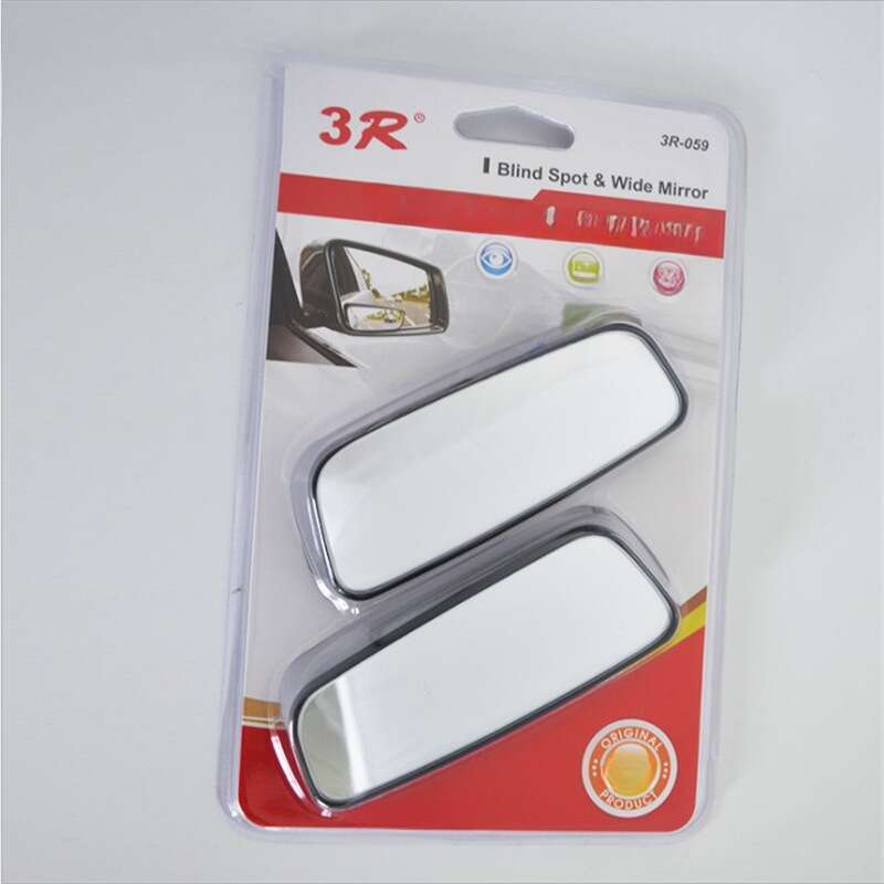 3R-059 Rearview Rectangular Curved Surface Assisted Car Reverse Blind Spot With Adjustable Mirror Installation_autovado.com