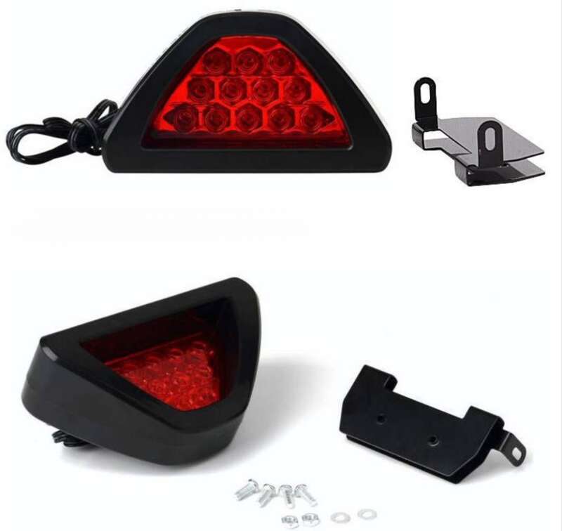 Car Universal High Brightness Modified Lip Burst Cruise Brake Rear Triangle Navigation Tail Light_autovado.com