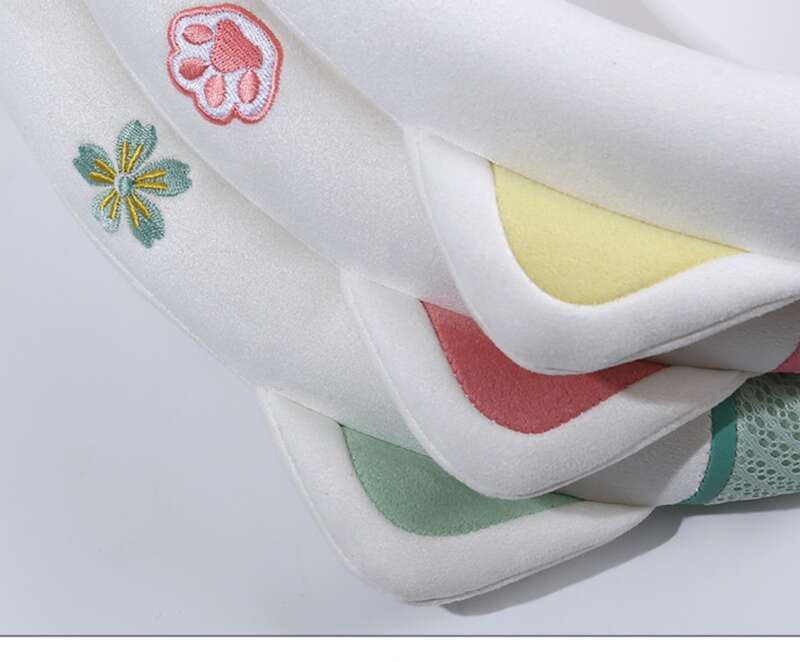 Car Ins Cute Cartoon Sweet Steering Wheel Cover, Suitable For All Seasons, Mesh Design, Small Cat Car Handle Cover_autovado.com