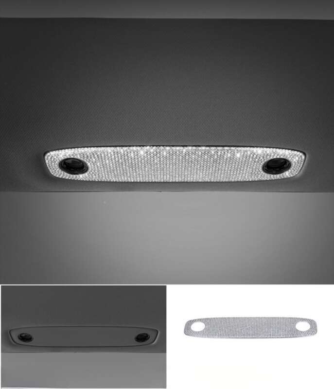 Suitable For Tesla Model Interior Modification, Steering Wheel, Door Handle, Car Logo Diamond Decoration Sticker_autovado.com