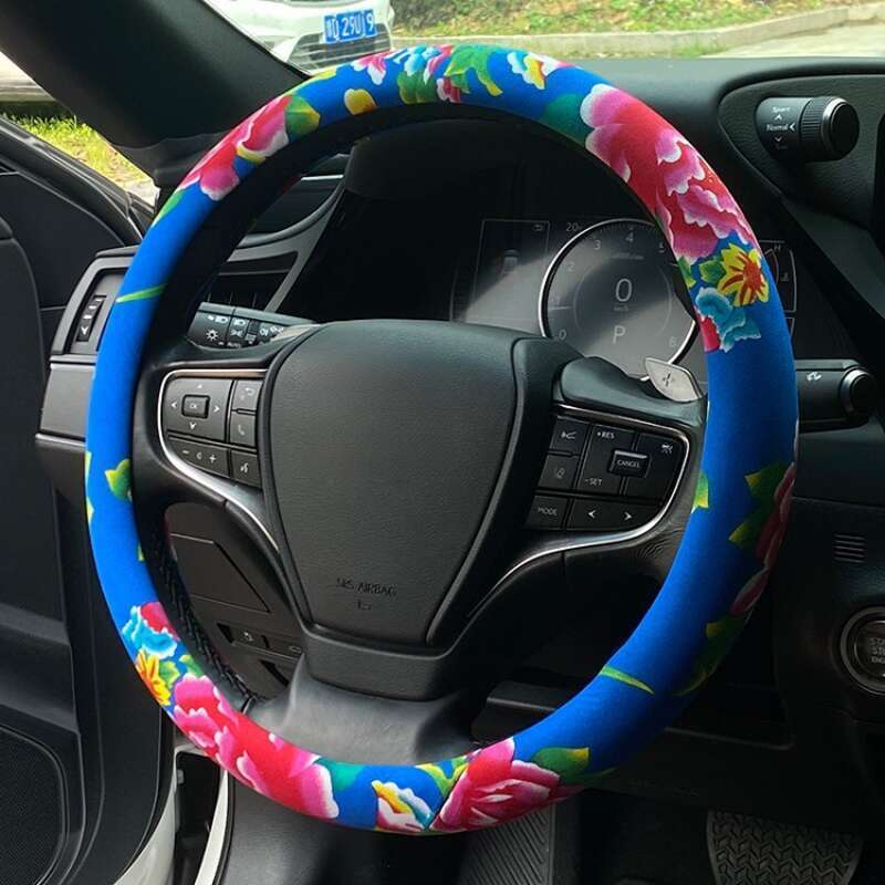 Jdm Automobile Steering Wheel China-Chic Northeast Calico Personalized Creative Modification Anti-skid Four Season_autovado.com