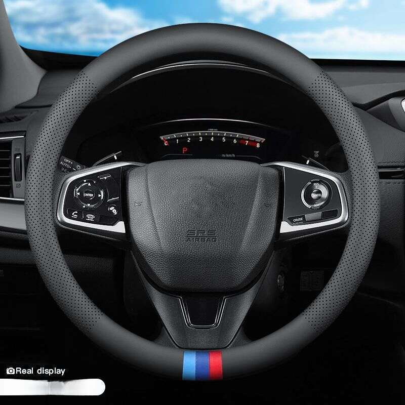 Four Season Universal Perforated Breathable Sweat Absorbing Spring Comfortable Nappa Leather Protective For Car Steering_autovado.com