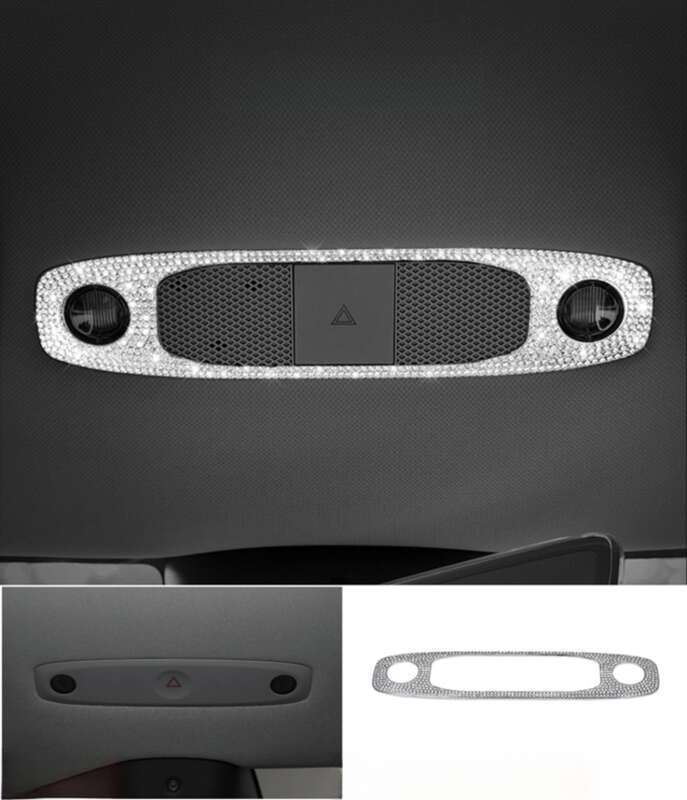 Suitable For Tesla Model Interior Modification, Steering Wheel, Door Handle, Car Logo Diamond Decoration Sticker_autovado.com