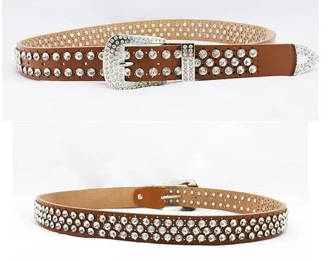 2017 New style diamond pearl Waist gorgeous crystal shiny cowskin designer belts women girls waist belt_autovado.com