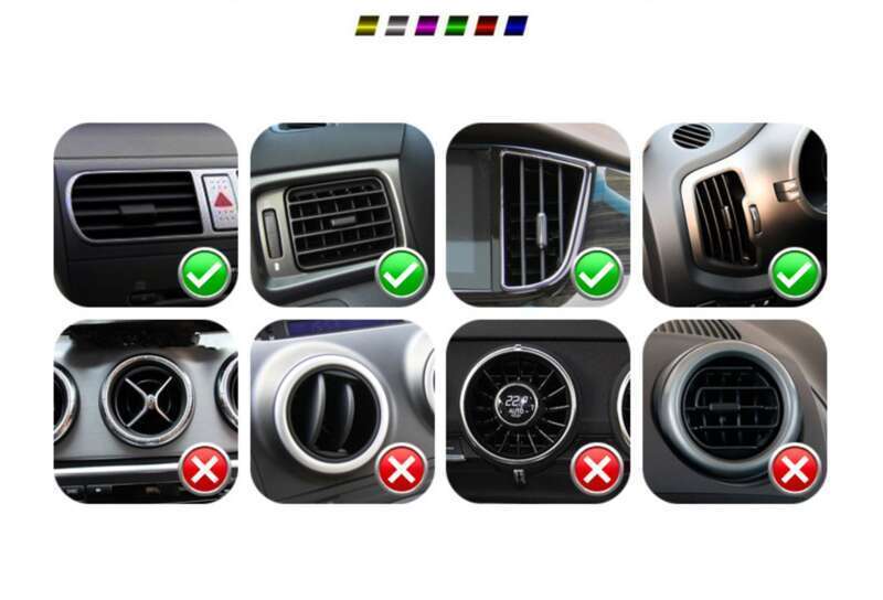 Automotive Air Conditioning Vent Decorative Clip Modification Interior Supplies U-shaped Electroplating Bright Strip_autovado.com