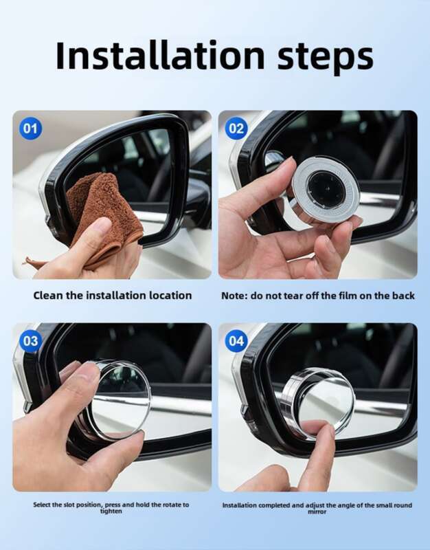 Car Rearview Mirror Suction Cup Type Small Circular Mirror, Car Mounted Reverse 360 Assisted Ultra Clear Reflection_autovado.com