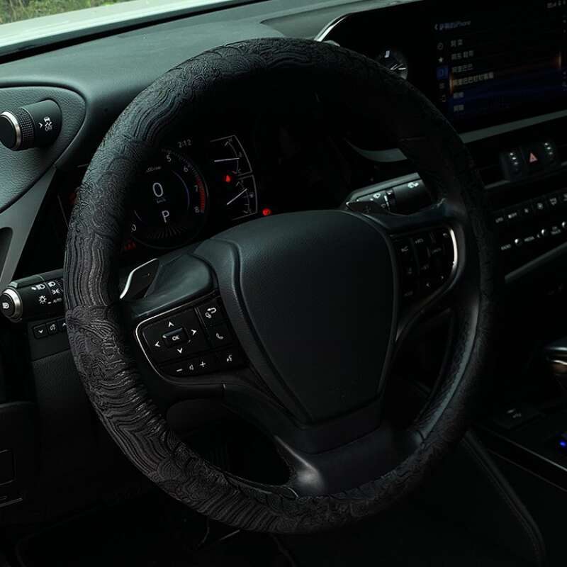 Universal Cloud Sea Cliff Pattern Steering Wheel Woven Brocade Embroidery China-Chic Personalized Creative Anti Slip_autovado.com