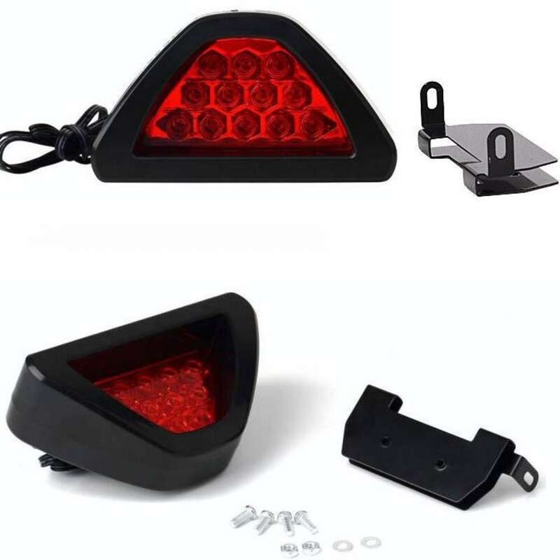 Car Universal High Brightness Modified Lip Burst Cruise Brake Rear Triangle Navigation Tail Light_autovado.com