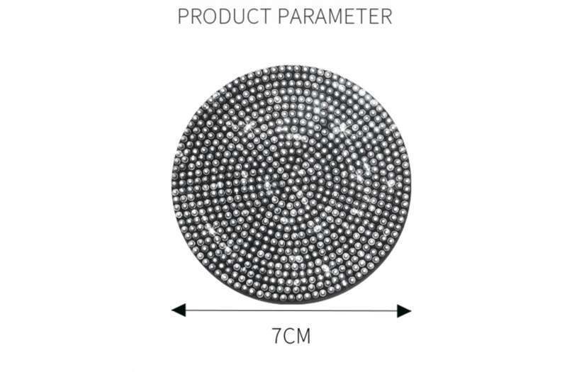 Car Mounted Diamond, Water Mat With Diamond Inlay, Soft Rubber Car Cup Mat, Universal For Vehicle Models_autovado.com