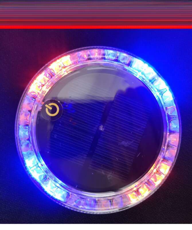 Third Generation Touch Car Solar Powered Truck Flash Anti Rear End Collision Seven Color Circular Warning Li, LED_autovado.com