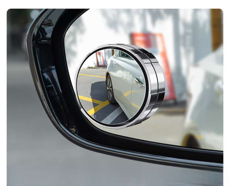 Car Rearview Mirror Suction Cup Type Small Circular Mirror, Car Mounted Reverse 360 Assisted Ultra Clear Reflection_autovado.com