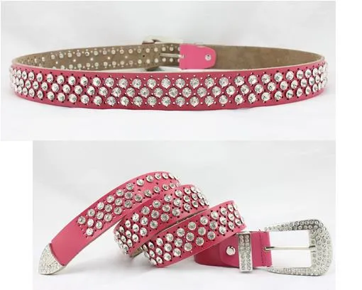 2017 New style diamond pearl Waist gorgeous crystal shiny cowskin designer belts women girls waist belt_autovado.com