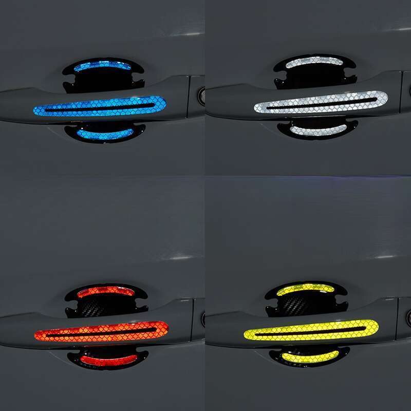 Car Anti-collision Strip, Door Bowl Handle Protection Paint Scratch, Carbon Fiber Grain Reflective Car Sticker, Adhesive_autovado.com