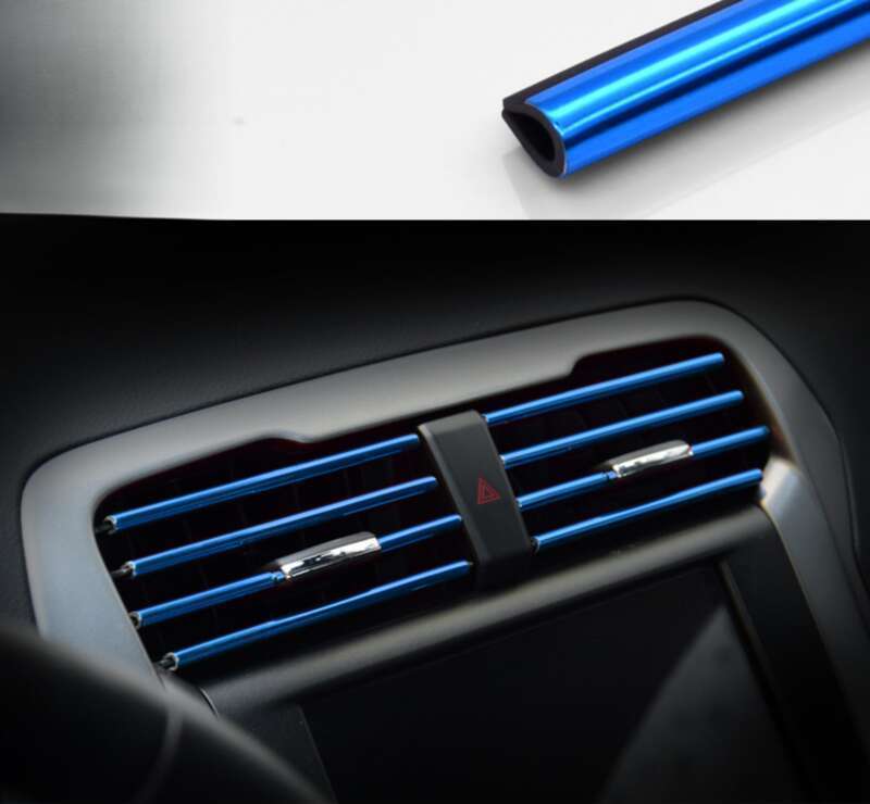 Automotive Air Conditioning Vent Decorative Clip Modification Interior Supplies U-shaped Electroplating Bright Strip_autovado.com