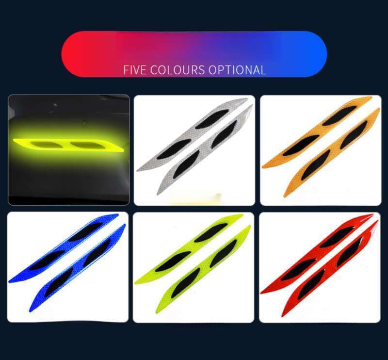 Car Leaf Panel, Fender Reflective Body St, Anti-collision Strip, Safety Warning, Engine Light Eyebrow Decorative_autovado.com