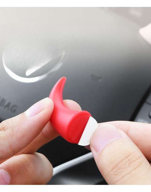 New Creative Trendy Small Bull Devil Horn Center Console Display Steering Wheel Cute Car Decoration_autovado.com
