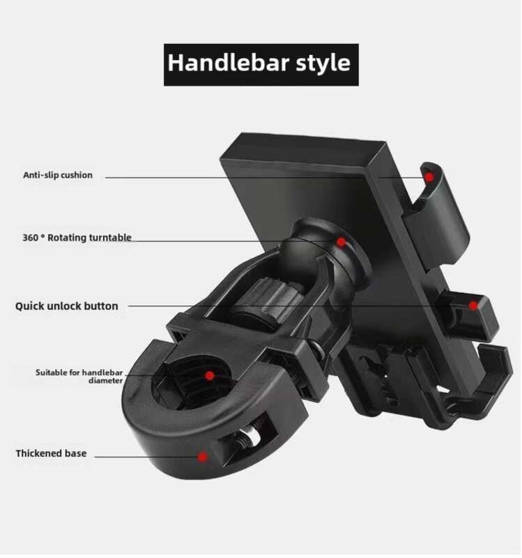 Mobile Motorcycle, Electric Bike, Holder, Rider Shock-absorbing Aluminum Outdoor Mobile Phone Holder_autovado.com