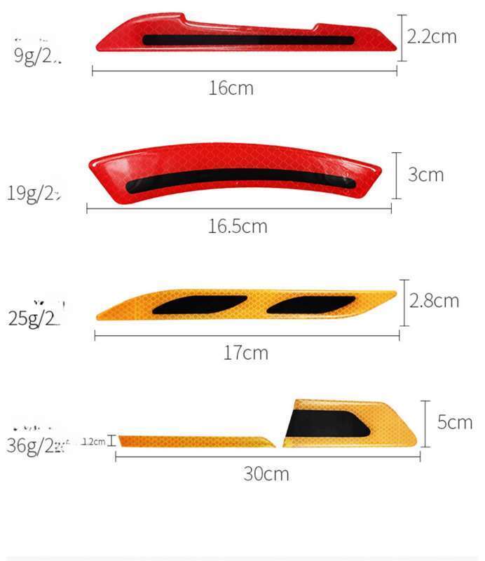 Car Leaf Panel, Fender Reflective Body St, Anti-collision Strip, Safety Warning, Engine Light Eyebrow Decorative_autovado.com