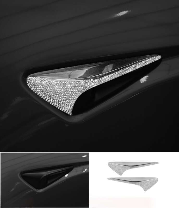 Suitable For Tesla Model Interior Modification, Steering Wheel, Door Handle, Car Logo Diamond Decoration Sticker_autovado.com