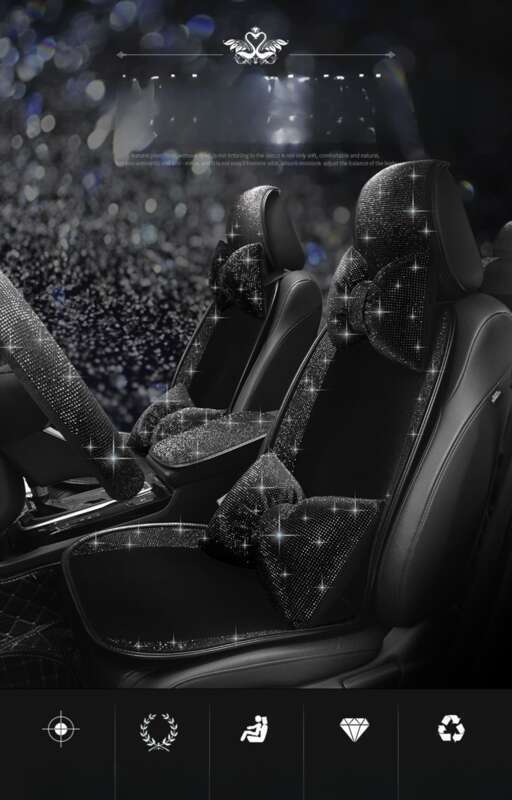 inlaid Black Diamond Goddess Single Piece Cool Net Red Four Seasons General Motors Seat Cushion_autovado.com