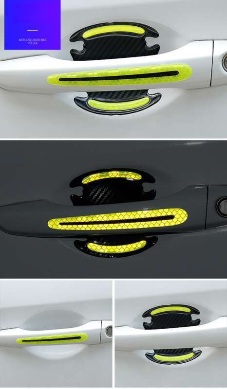Car Anti-collision Strip, Door Bowl Handle Protection Paint Scratch, Carbon Fiber Grain Reflective Car Sticker, Adhesive_autovado.com