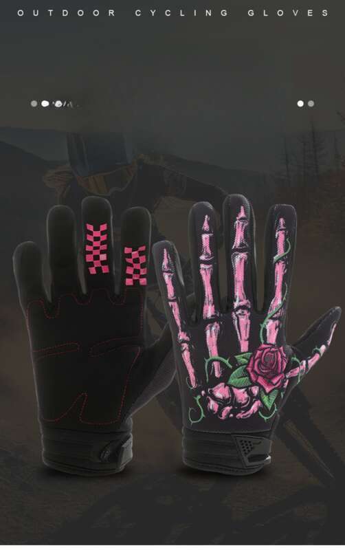 New Touchable Screen Skull Joint Rose Ghost Claw Outdoor Warm And Anti Slip Motorcycle Riding Gloves_autovado.com