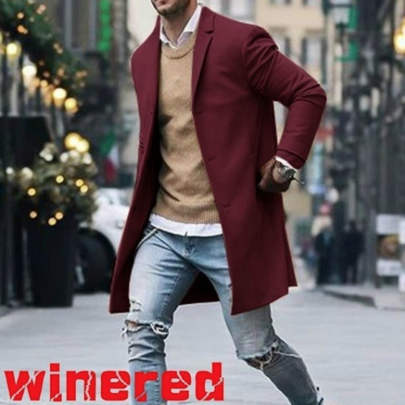 Men's Clothing 2024 New Men's Trench Coat Men's Tweed Coat For Men_autovado.com
