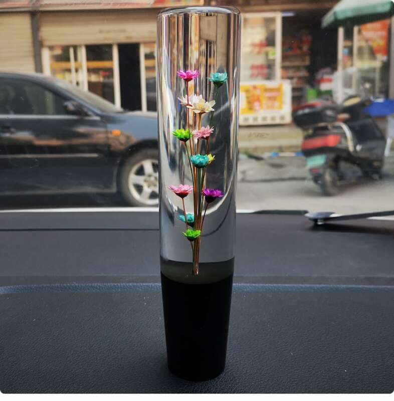 JDM Water Flower Row Automatic Creative Manual Crystal Personalized Modification Universal Wave Stick Head Gear_autovado.com
