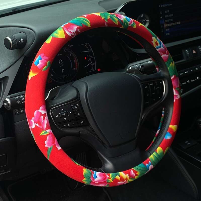 Jdm Automobile Steering Wheel China-Chic Northeast Calico Personalized Creative Modification Anti-skid Four Season_autovado.com
