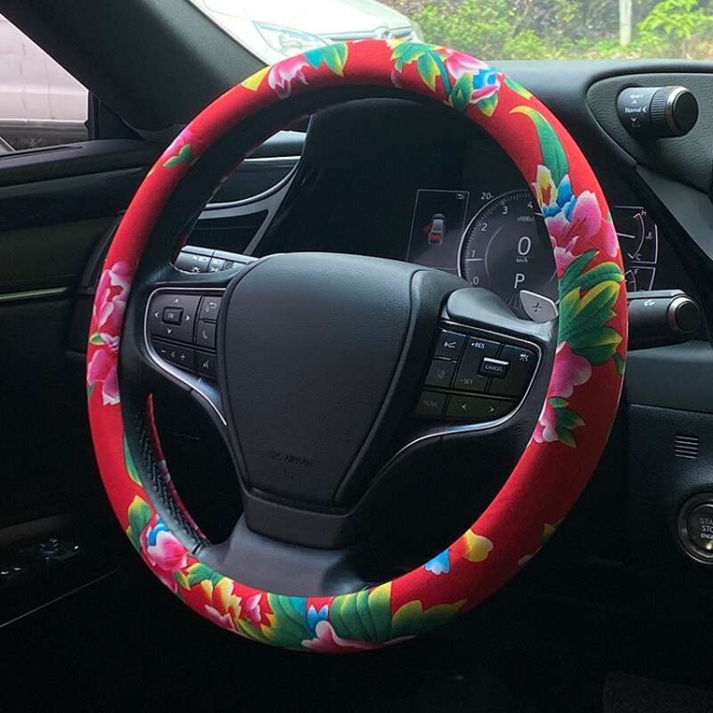 Jdm Automobile Steering Wheel China-Chic Northeast Calico Personalized Creative Modification Anti-skid Four Season_autovado.com