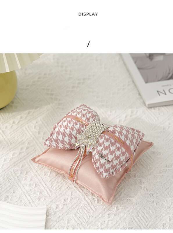 Thousand Bird Grid Double Layer Butterfly Knot Pearl Car Ornament Removing Odor Activated Charcoal Bag Instrument Panel_autovado.com