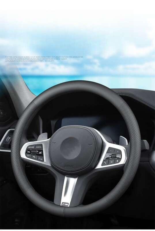 Four Season Universal Perforated Breathable Sweat Absorbing Spring Comfortable Nappa Leather Protective For Car Steering_autovado.com