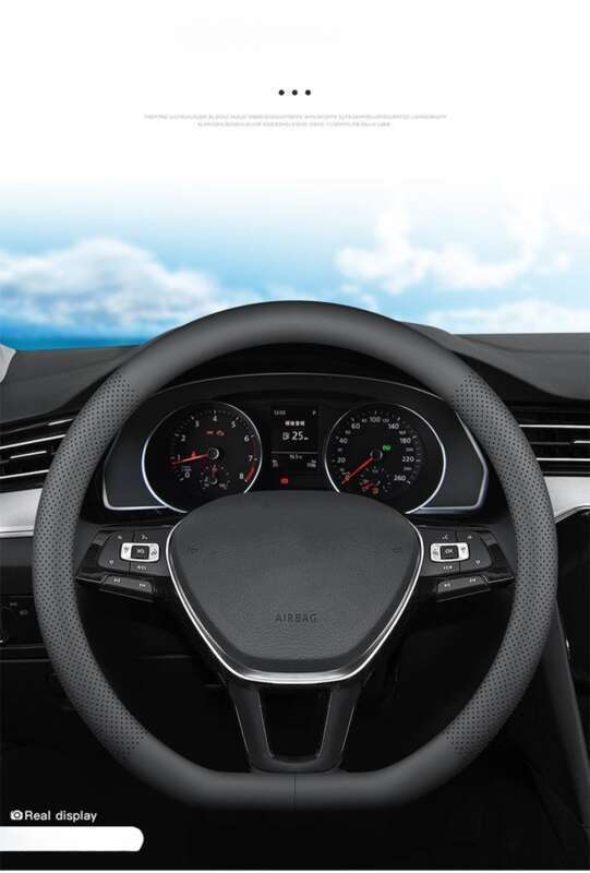 Four Season Universal Perforated Breathable Sweat Absorbing Spring Comfortable Nappa Leather Protective For Car Steering_autovado.com