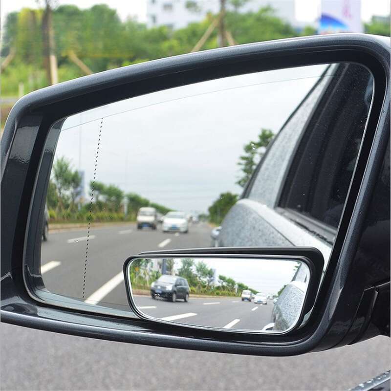 3R-059 Rearview Rectangular Curved Surface Assisted Car Reverse Blind Spot With Adjustable Mirror Installation_autovado.com