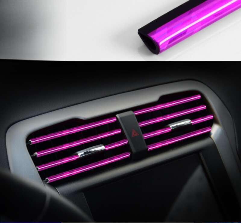 Automotive Air Conditioning Vent Decorative Clip Modification Interior Supplies U-shaped Electroplating Bright Strip_autovado.com