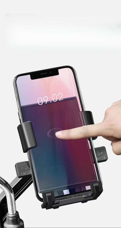 Mobile Motorcycle, Electric Bike, Holder, Rider Shock-absorbing Aluminum Outdoor Mobile Phone Holder_autovado.com