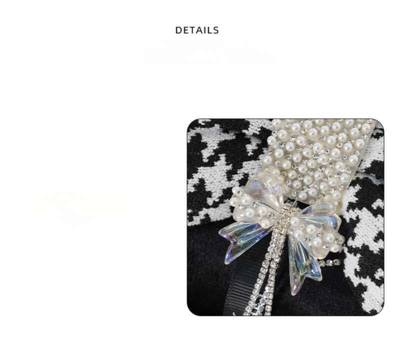 Thousand Bird Grid Double Layer Butterfly Knot Pearl Car Ornament Removing Odor Activated Charcoal Bag Instrument Panel_autovado.com