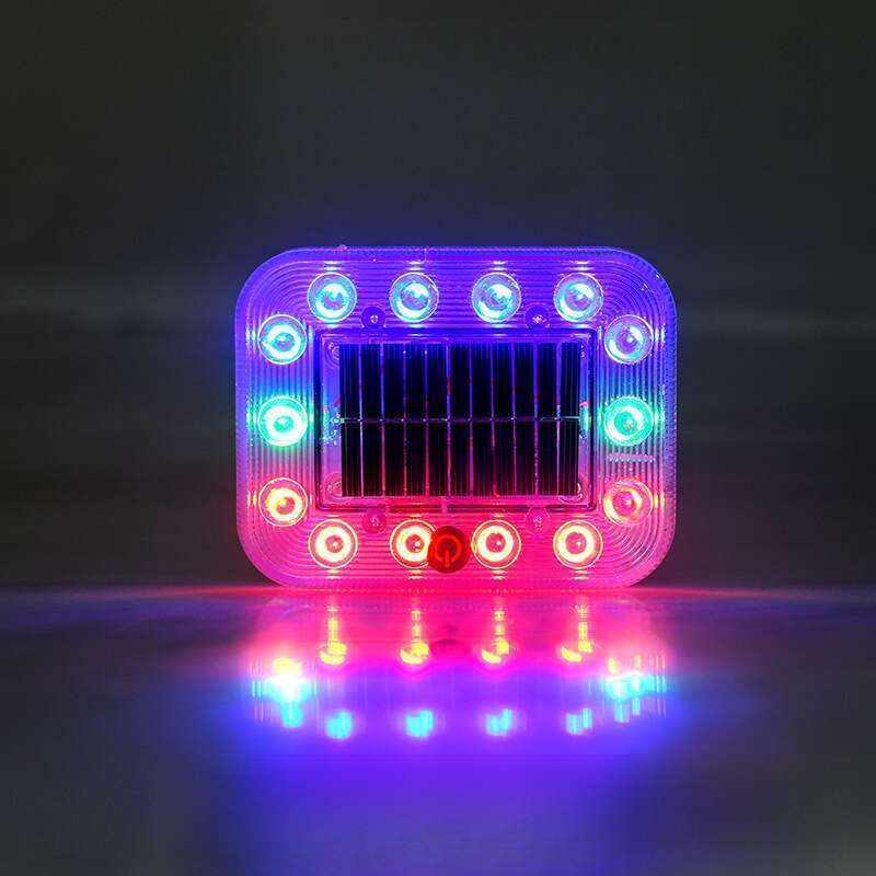 Third Generation Touch Car Solar Powered Truck Flash Anti Rear End Collision Seven Color Circular Warning Li, LED_autovado.com