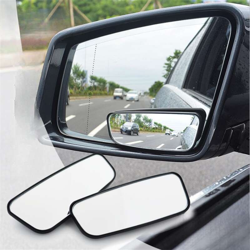3R-059 Rearview Rectangular Curved Surface Assisted Car Reverse Blind Spot With Adjustable Mirror Installation_autovado.com