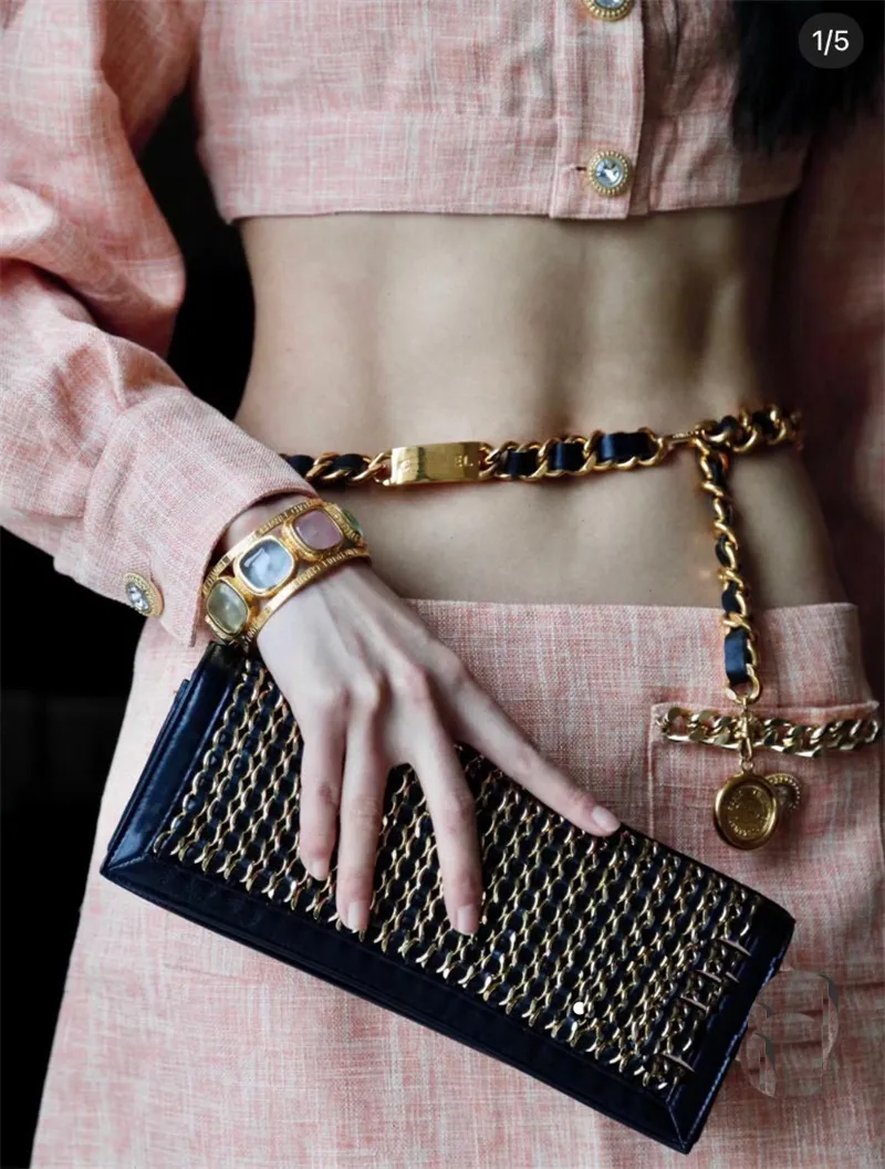 Designer Vintage Belts Gold Red Leather Rope Chain for Women Letter Dress Waistband Copper Adjustable Lady High Quality_autovado.com