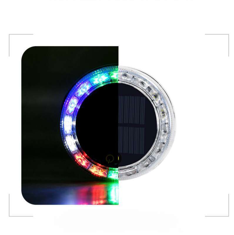 Third Generation Touch Car Solar Powered Truck Flash Anti Rear End Collision Seven Color Circular Warning Li, LED_autovado.com