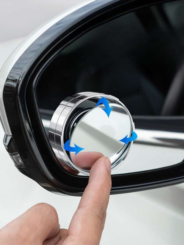 Car Rearview Mirror Suction Cup Type Small Circular Mirror, Car Mounted Reverse 360 Assisted Ultra Clear Reflection_autovado.com