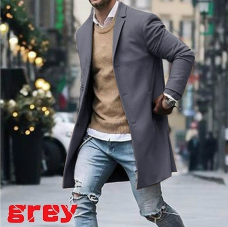 Men's Clothing 2024 New Men's Trench Coat Men's Tweed Coat For Men_autovado.com