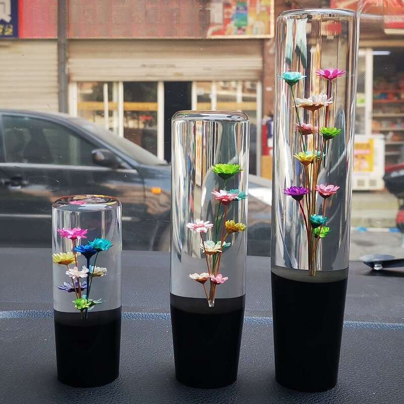 JDM Water Flower Row Automatic Creative Manual Crystal Personalized Modification Universal Wave Stick Head Gear_autovado.com