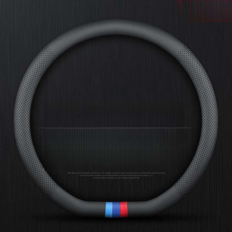 Four Season Universal Perforated Breathable Sweat Absorbing Spring Comfortable Nappa Leather Protective For Car Steering_autovado.com