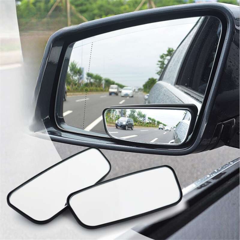 3R-059 Rearview Rectangular Curved Surface Assisted Car Reverse Blind Spot With Adjustable Mirror Installation_autovado.com