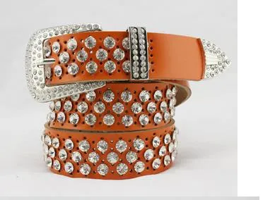 2017 New style diamond pearl Waist gorgeous crystal shiny cowskin designer belts women girls waist belt_autovado.com