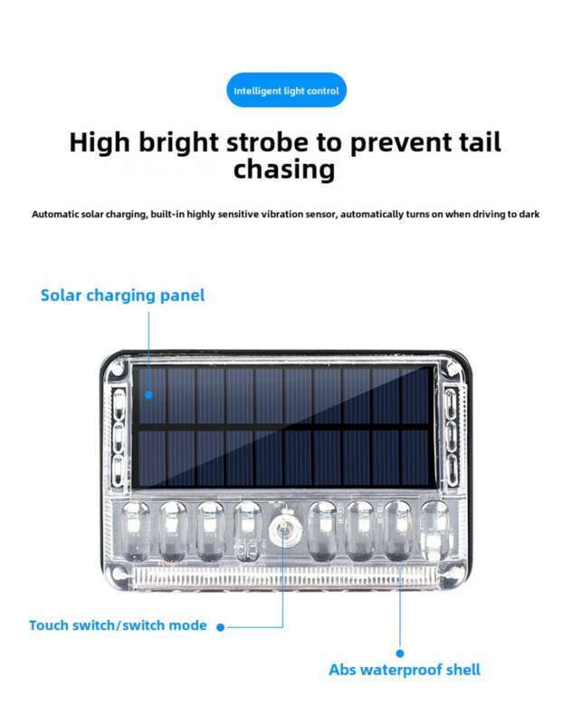 Fourth Generation Touch Sensitive Solar Powered Truck Anti Rear End Warning Reverse Lighting Lights, Wiring Free_autovado.com
