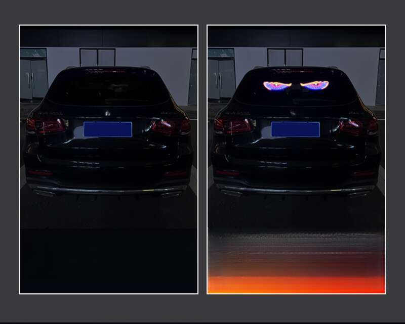 New LED Devil Brand Car Sticker Dynamic Eye DIY Waterproof Display Screen Truck Decorative Light_autovado.com